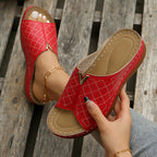 Damen Komfortable Clogs mit floralem Cut-Out-Design und rutschfester Sohle EB