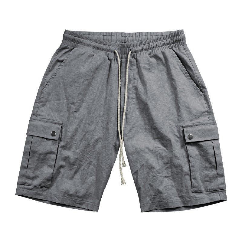 Herren Cargo-Bermudashorts aus Leinen-Baumwoll-Mix
