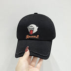 Unisex-Kappe mit Charakter-Stickerei