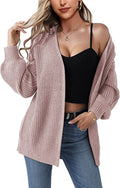 Damen Grober Strickcardigan mit offenen Fronten und lässigem Schnitt EB