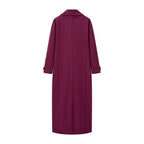 Damen eleganter und lässiger Langmantel mit doppelter Knopfreihe EB