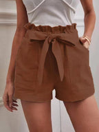 Damen Tailored Shorts mit Krawatte und praktischen Taschen EB