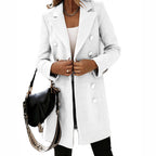 Damen eleganter und taillierter Designer-Mantel EB