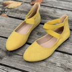 Damen Bequeme Ballerinas mit modischem Riemchen-Design EB