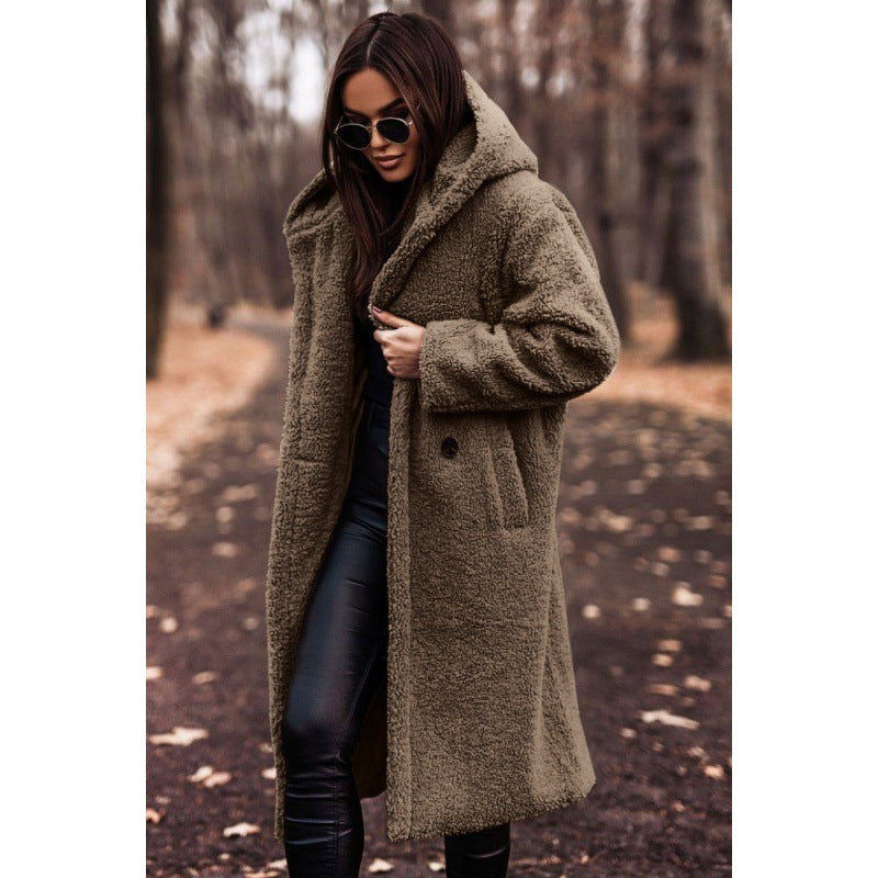 Damen Kuscheliger Teddy-Mantel EB