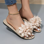 Damen Badeschuhe mit floralem Dekor EB