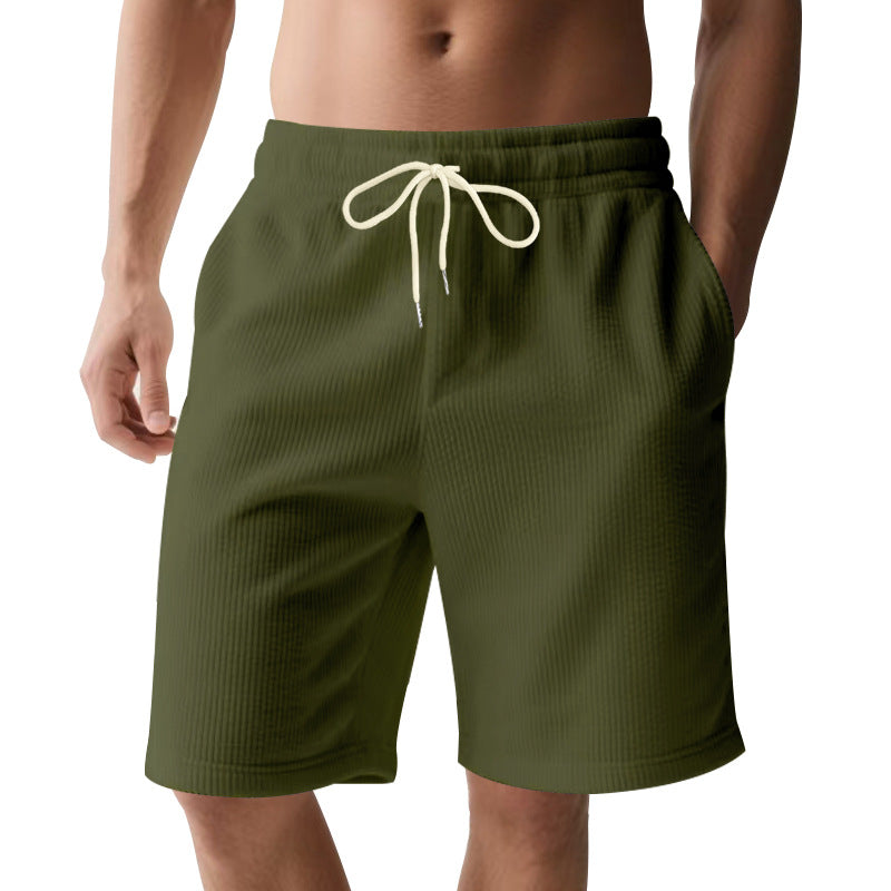 Herren-Bermudashorts mit elastischem Bund und Kordelzug