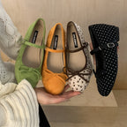 Damen Ballerinas mit zartem Riemchen und Blumenmuster EB