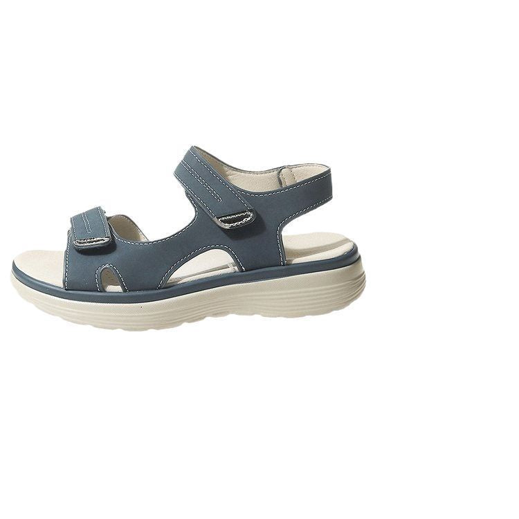 Damen Bequeme Sandalen mit verstellbarem Klettverschluss und anatomischer Fußbettgestaltung EB