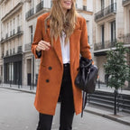 Damen Eleganter Boucle-Trenchcoat EB