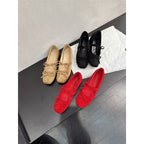 Damen Ballerinas mit Schleifenverzierung EB