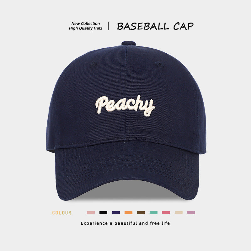 Stilvolle Baseballkappe mit Pfirsich-Stickerei