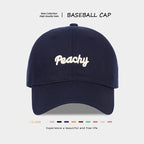 Stilvolle Baseballkappe mit Pfirsich-Stickerei