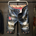 Herren lässige Denim-Shorts im modischen Destroyed-Look EB