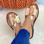 Damen Bequeme Sandalen mit auffälligem Schleifendetail EB