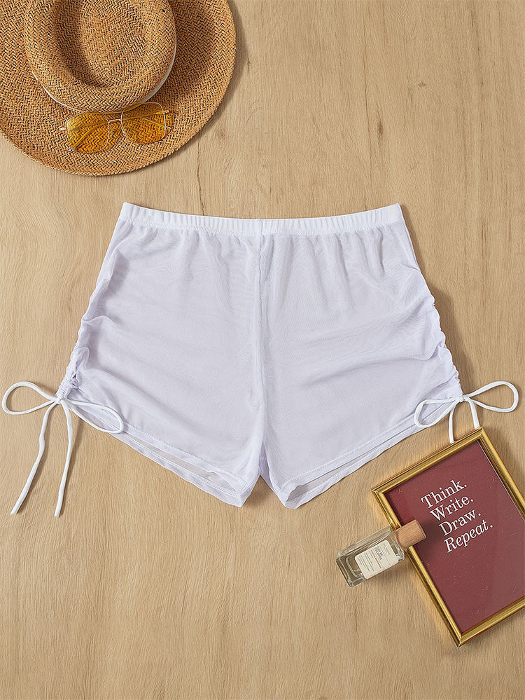Bequeme Damen-Badeshorts mit Rüschendetails