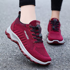Damen Sportliche Laufschuhe mit atmungsaktivem Mesh-Obermaterial und elastischem Schnellschnürsystem EB