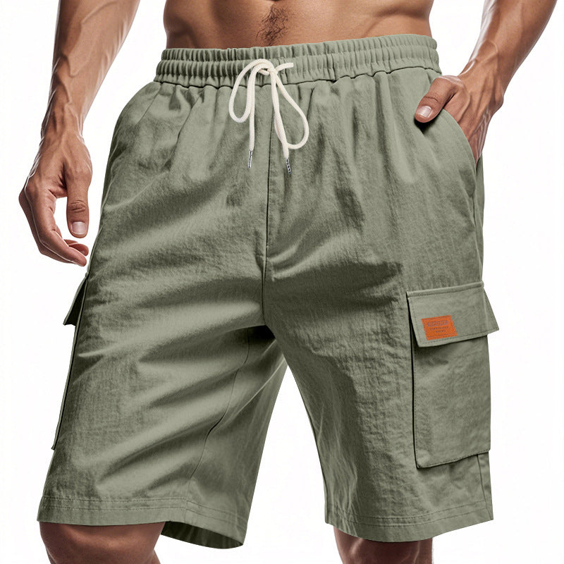 Herren Cargo-Shorts mit vielseitigen Taschen und elastischem Bund EB