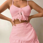 Damen Crop-Top und Rock-Set EB