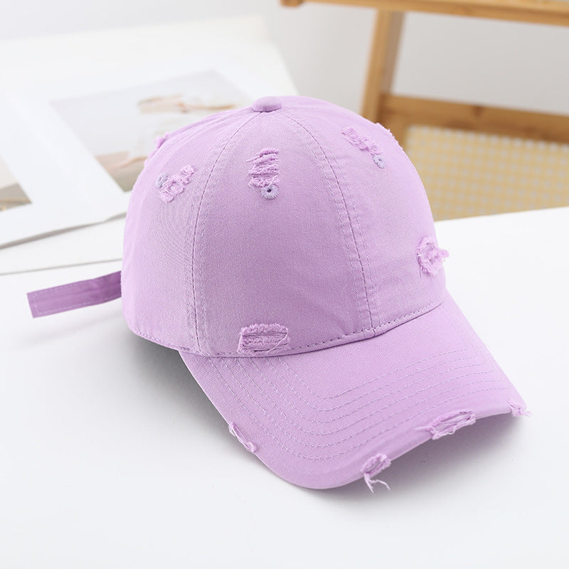 Damen Casual Destroyed-Basecap