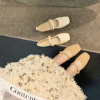Damen Ballerinas mit elegantem Riemchen und hochwertiger Oberflächenstruktur EB