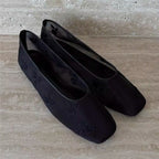 Damen Ballerinas mit floralem Design aus feinem Netzmaterial EB