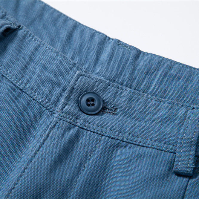 Robuste Bermuda-Shorts aus Baumwoll-Twill für Herren mit verstärkten Knieeinsätzen