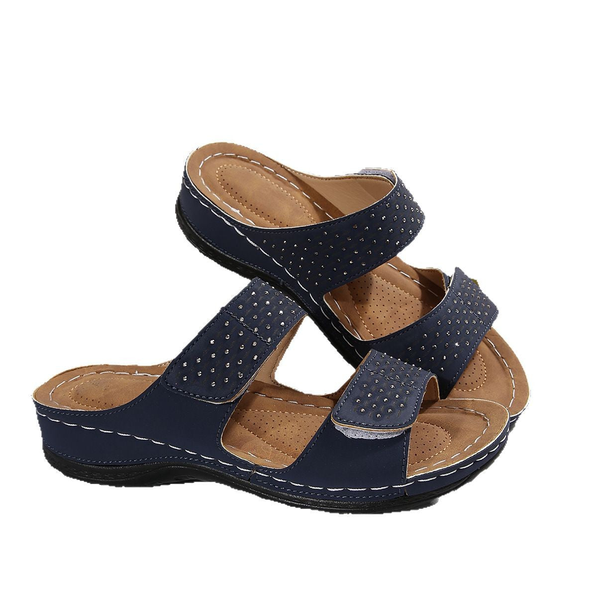 Damen bequeme Clogs mit modischen Applikationen EB