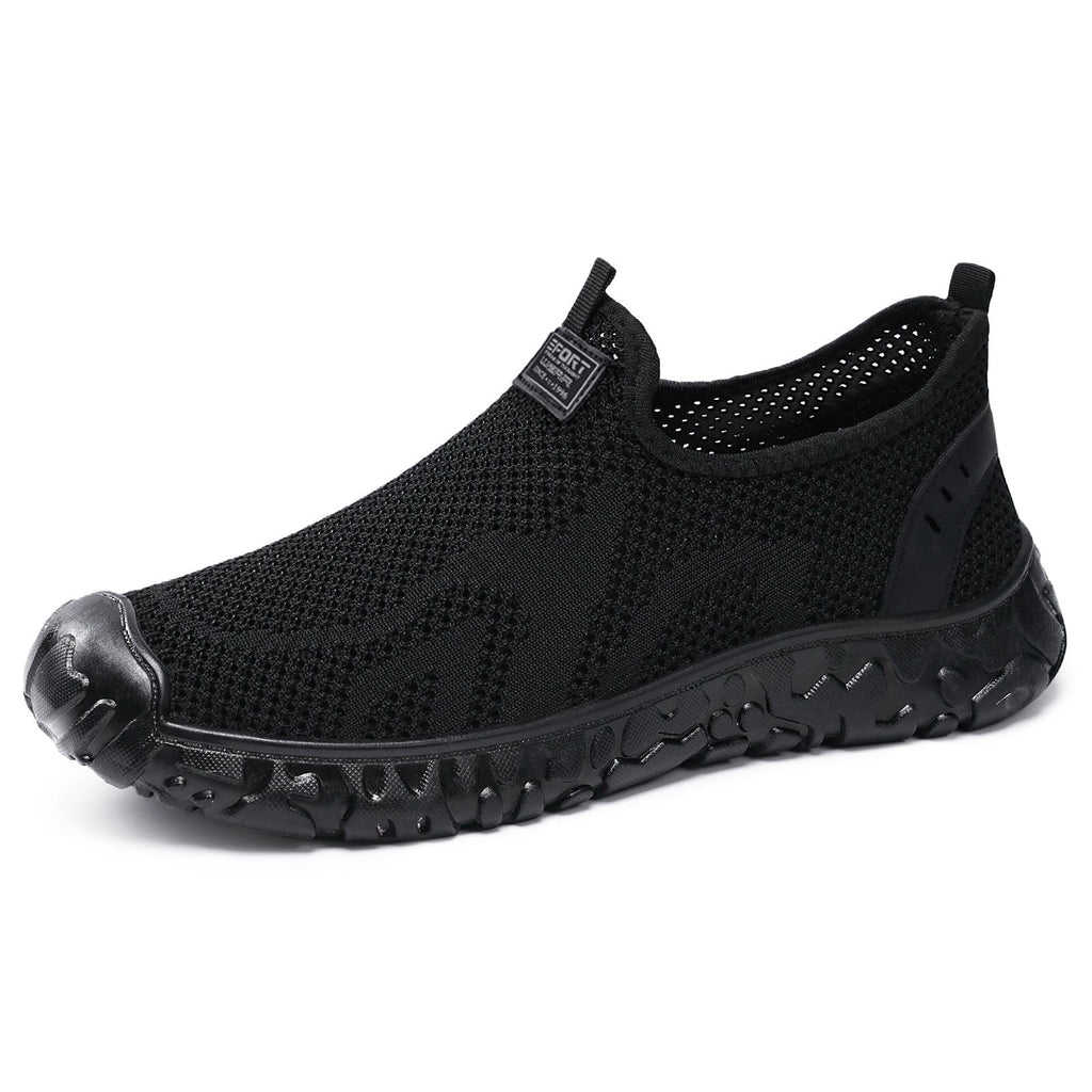 Damen Bequeme Slip-On Freizeitschuhe mit atmungsaktivem Mesh-Obermaterial EB