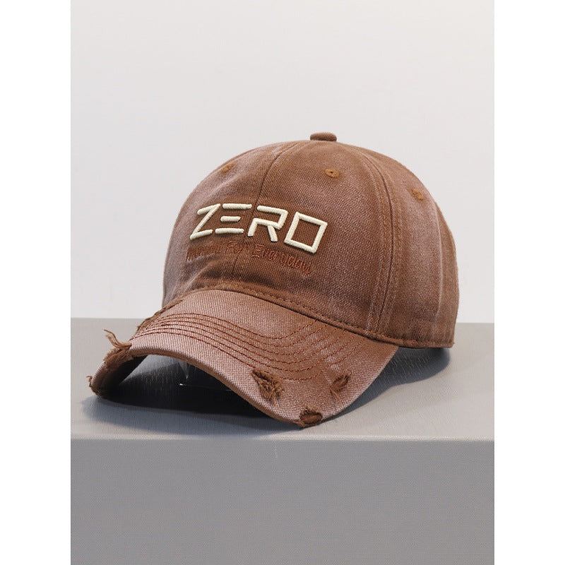 Herren-Baseballcap aus Distressed-Baumwolle