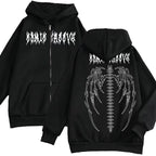 Damen Kapuzenjacke mit auffälligem Gothic-Design und bequemer Passform EB