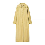 Damen elegante Kunstledermantel EB