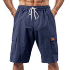 Herren Cargo-Shorts mit vielseitigen Taschen und elastischem Bund EB