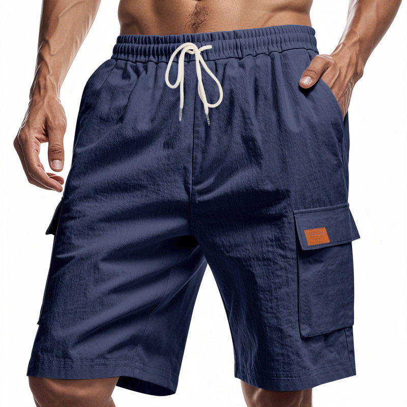 Herren Cargo-Shorts mit vielseitigen Taschen und elastischem Bund EB