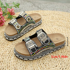 Damen Badesandalen mit elegantem Schmuck-Design und komfortablem Fußbett EB