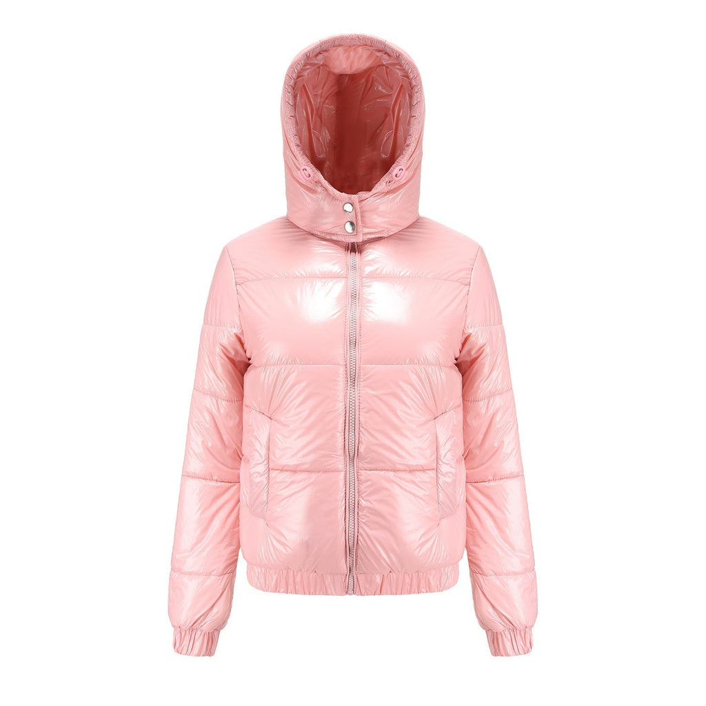 Glänzende Wasserabweisende Thermo Komfort Winterjacke Damen | EB