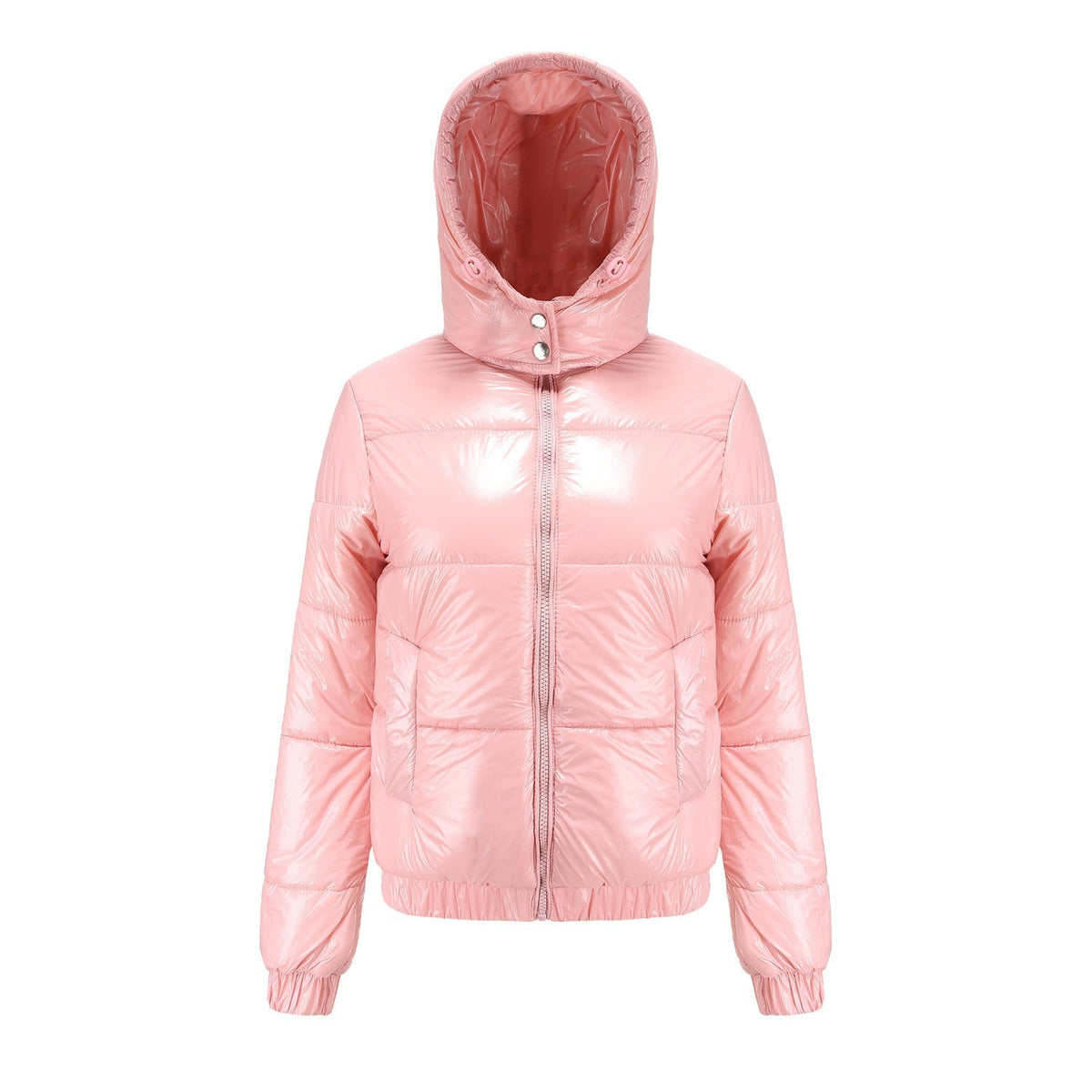 Glänzende Wasserabweisende Thermo Komfort Winterjacke Damen | EB