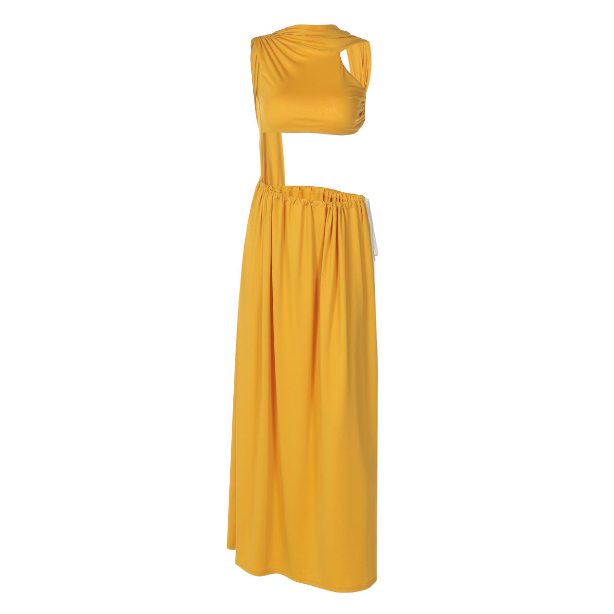 Damen Elegantes Maxikleid mit raffiniertem Cut-Out-Design und fließendem Schnitt EB
