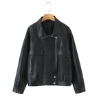 Damen Kunstlederjacke mit lässigem Schnitt und praktischen Taschen EB