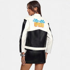 Damen Bikerjacke im Racing-Stil EB