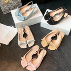 Damen Slingback-Pumps mit modischem Knoten-Detail und komfortablem Absatz EB