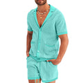 Herren atmungsaktives Künstler-Shorts-Set mit strukturiertem Design EB