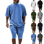 Oversized Loungewear-Set für Herren mit Boxy-Shirt und Shorts