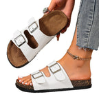 Damen bequeme Sandalen mit verstellbaren Schnallen EB