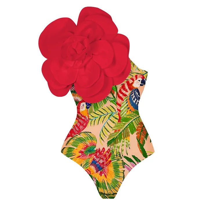 Eleganter Jumpsuit mit aufwendiger Blumendekoration