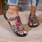 Damen Blumige Sandalen im modernen Design EB