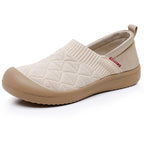 Damen Bequeme Slip-On Freizeitschuhe mit elastischem Bündchen EB