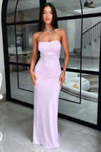 Damen Elegantes Maxikleid mit schulterfreiem Design und figurbetontem Schnitt EB