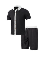 Modernes Freizeit-Set für Herren aus strukturiertem Jersey