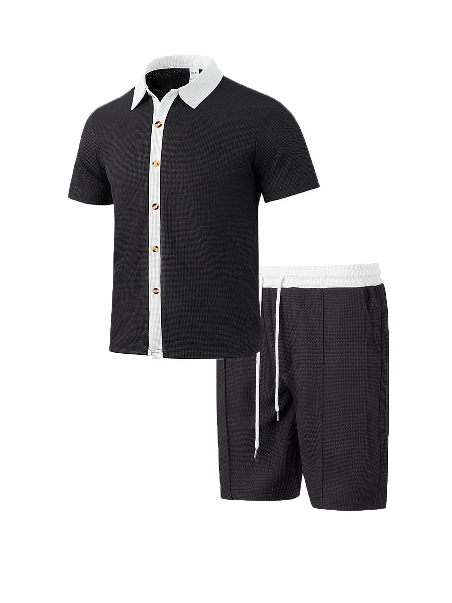 Modernes Freizeit-Set für Herren aus strukturiertem Jersey
